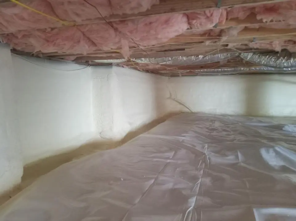 Crawl space encapsulation with closed-cell spray foam for Spray Foam Roofing in Orland